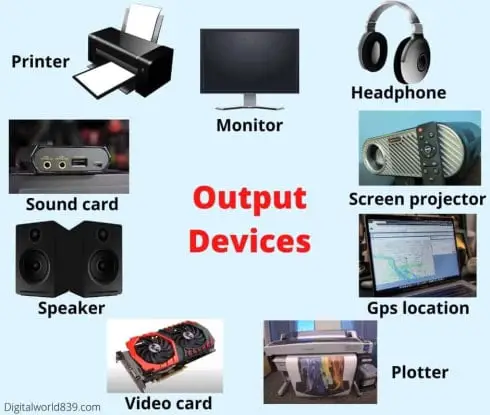 10 Output devices of computer