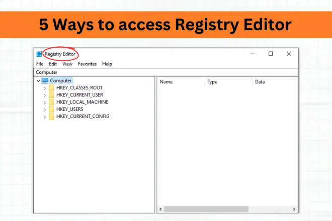 5 ways to access registry Editor.