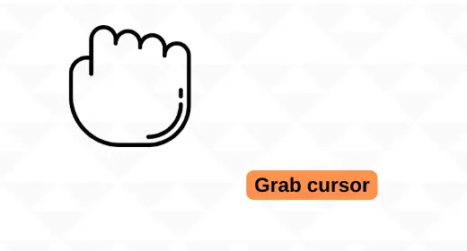grab cursor is a small hand shaped
