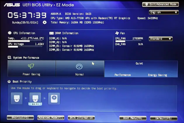 UEFI interface