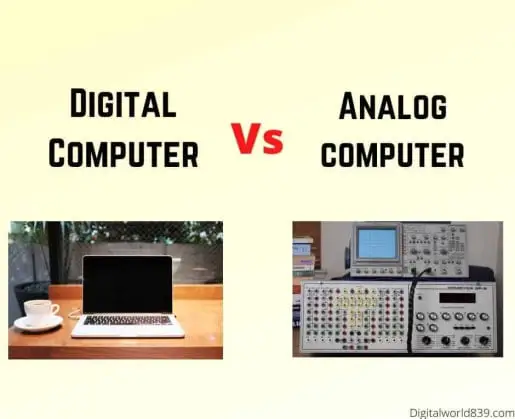 difference between digital and analog computer