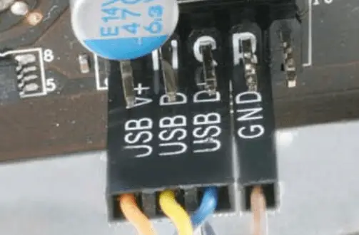 ground connector inserted GND pin on motherboard